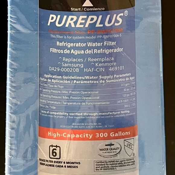 Pureplus Filters - Set of 2, PP-RWF0700A-S, New In Box, Sealed - Picture 5 of 8